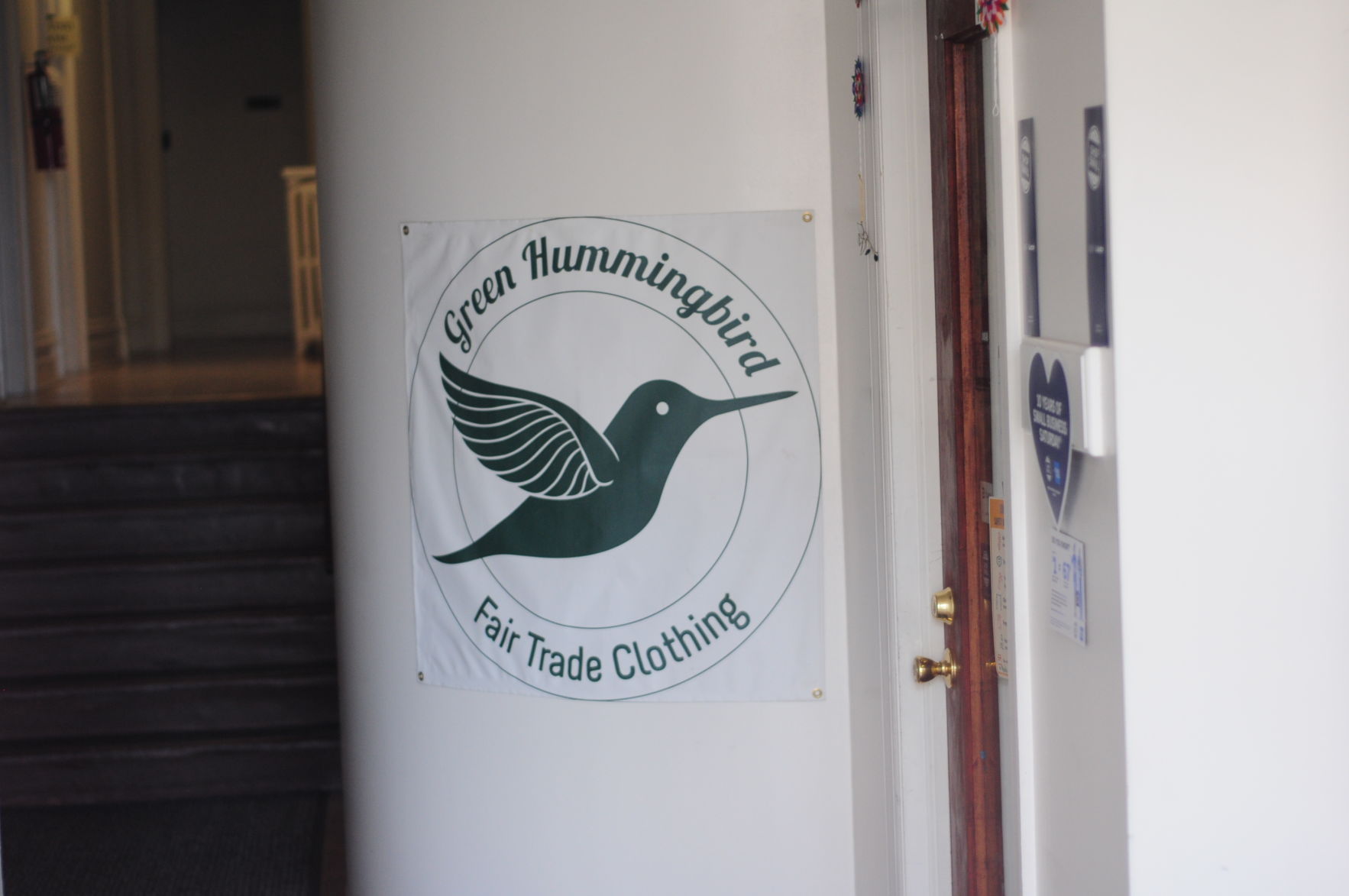 Green Hummingbird storefront logo